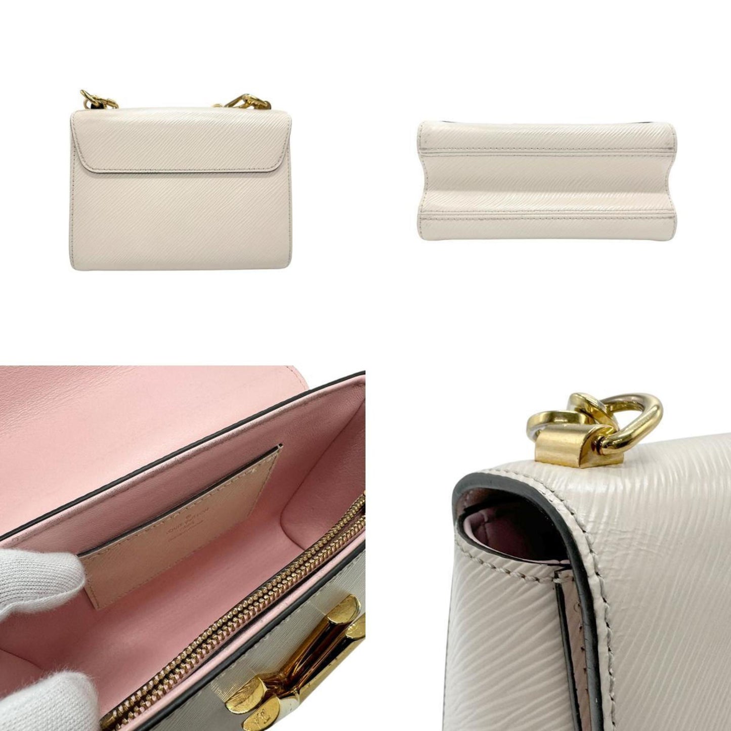 Louis Vuitton Twist, White, Leather, shoulder