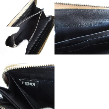 Fendi By The Way Zip Around Wallet Leather, BROWN, LEATHER, Wallets