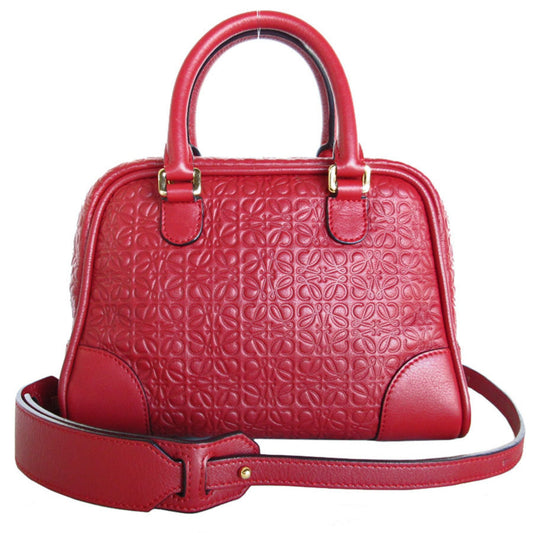Loewe Amazona 75, Red, Leather, handbag
