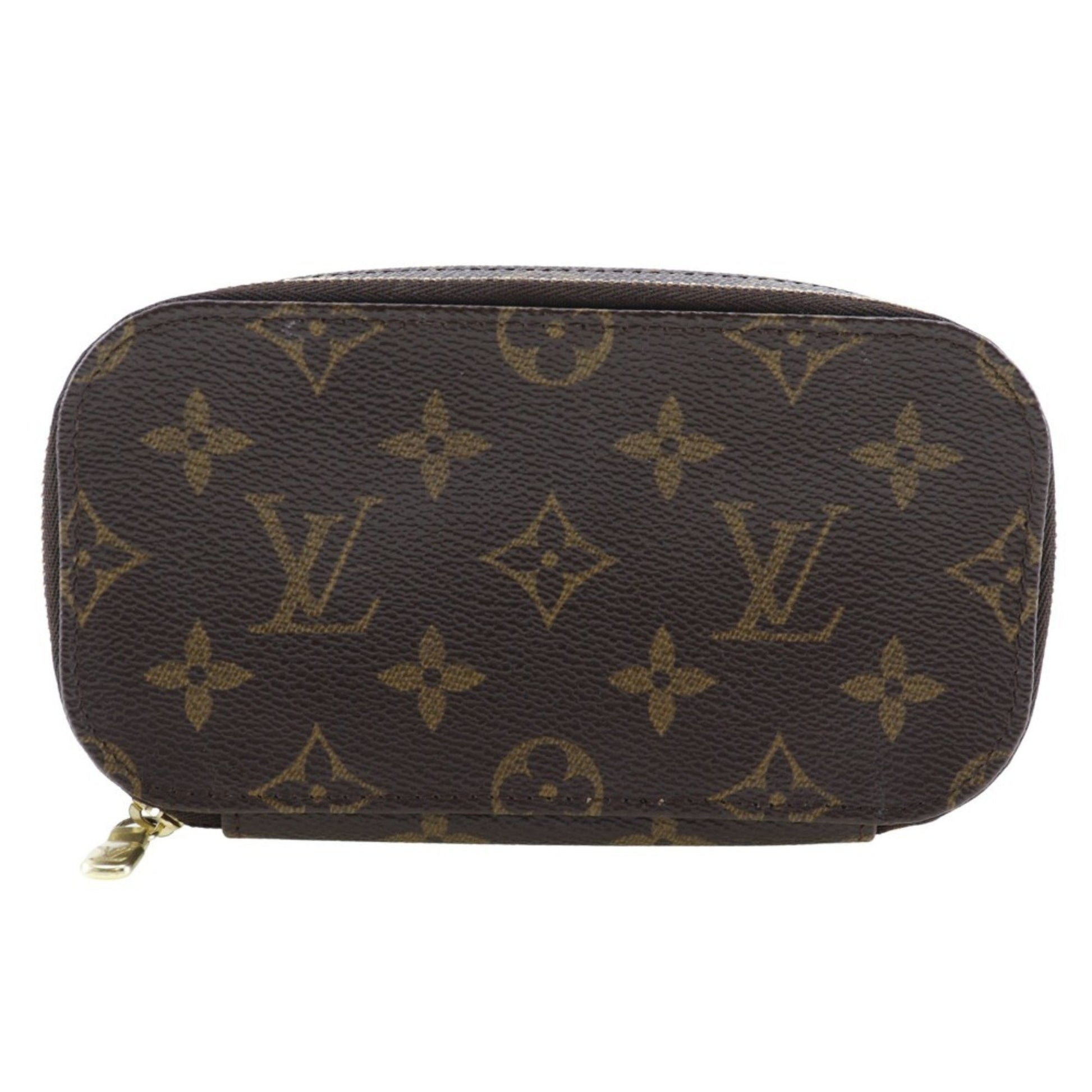 Louis Vuitton Trousse brush PM, Brown, Canvas, clutch