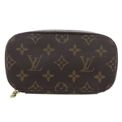 Louis Vuitton Trousse brush PM, Brown, Canvas, clutch