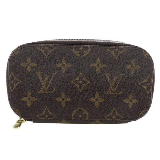 Louis Vuitton Trousse brush PM, Brown, Canvas, clutch