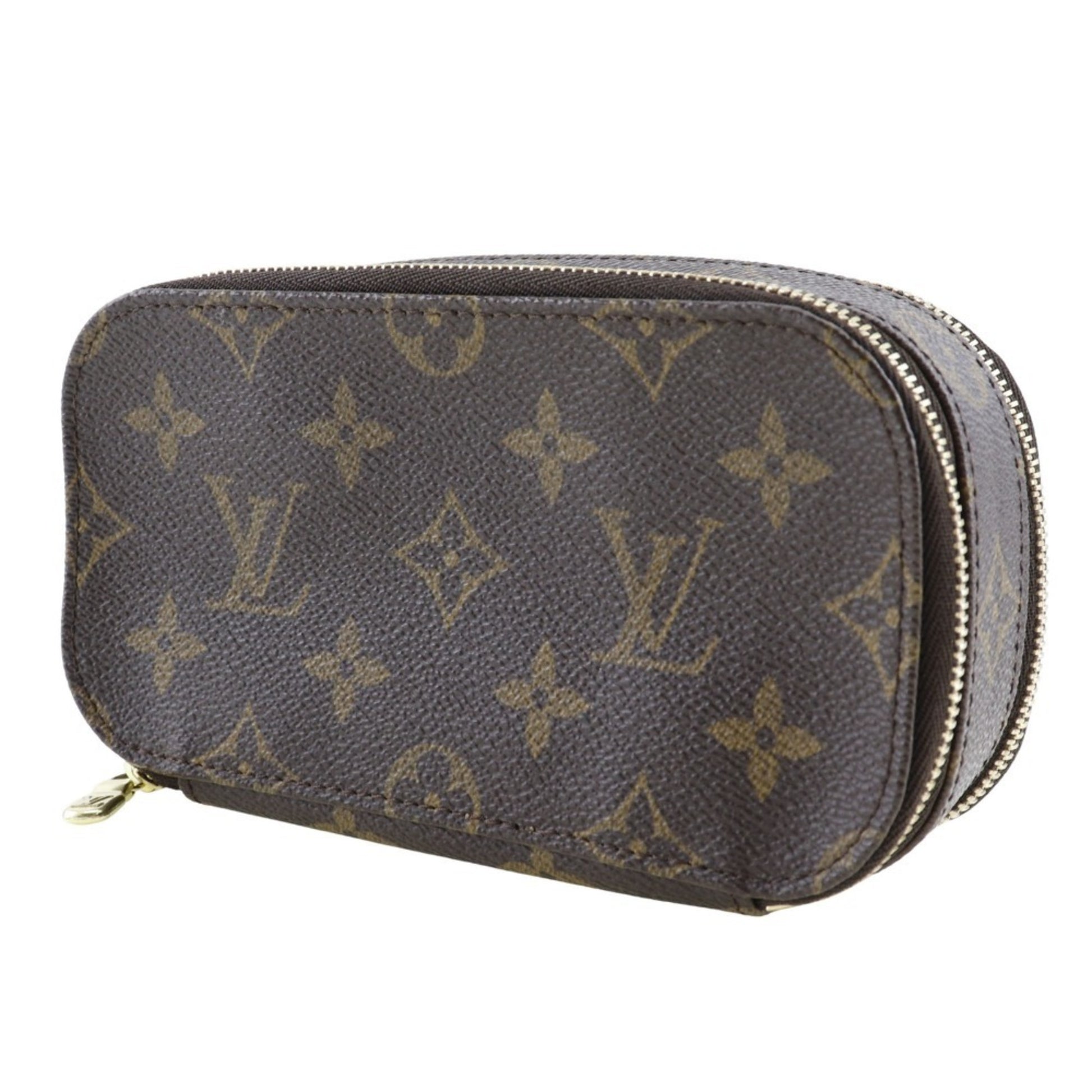 Louis Vuitton Trousse brush PM, Brown, Canvas, clutch