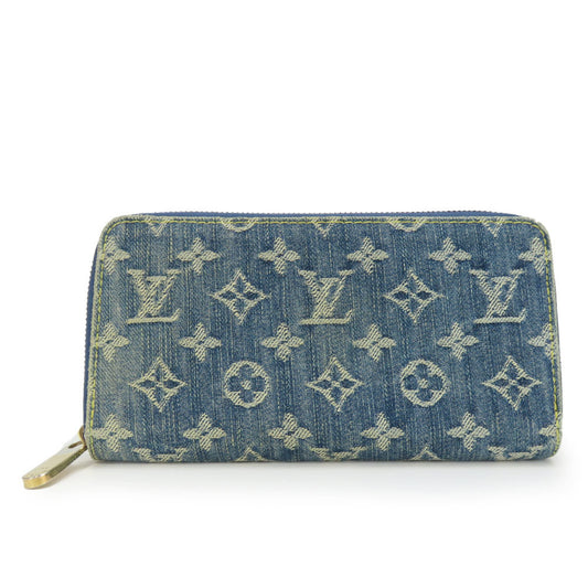 Louis Vuitton Zippy wallet, Blue, Denim - Jeans, wallet