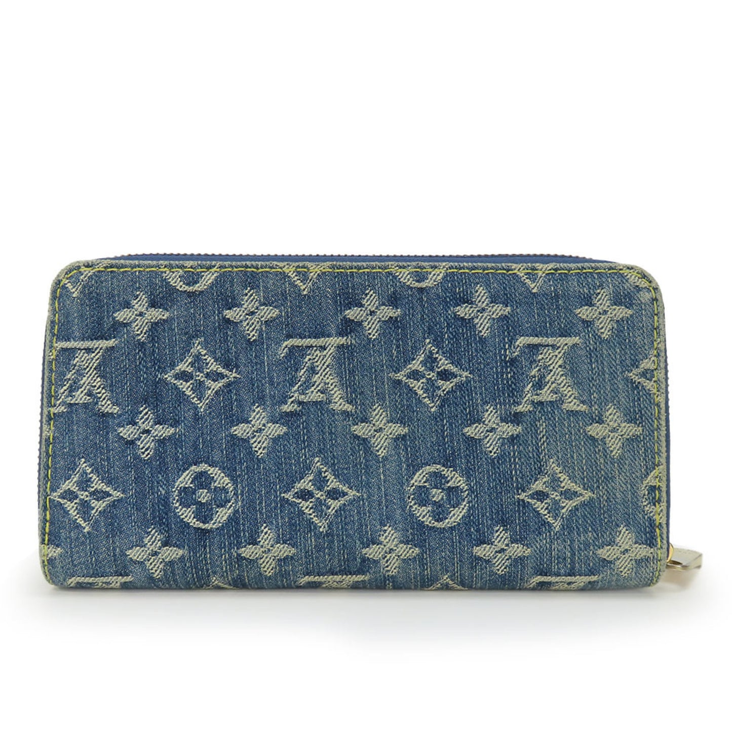 Louis Vuitton Zippy wallet, Blue, Denim - Jeans, wallet