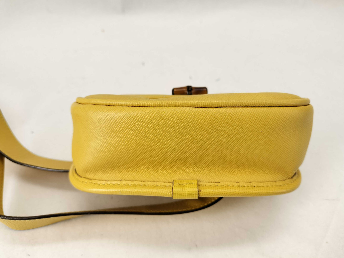 Gucci Front Zip Belt Bag GG Rubber Effect Leather, BROWN, LEATHER, Travel bag