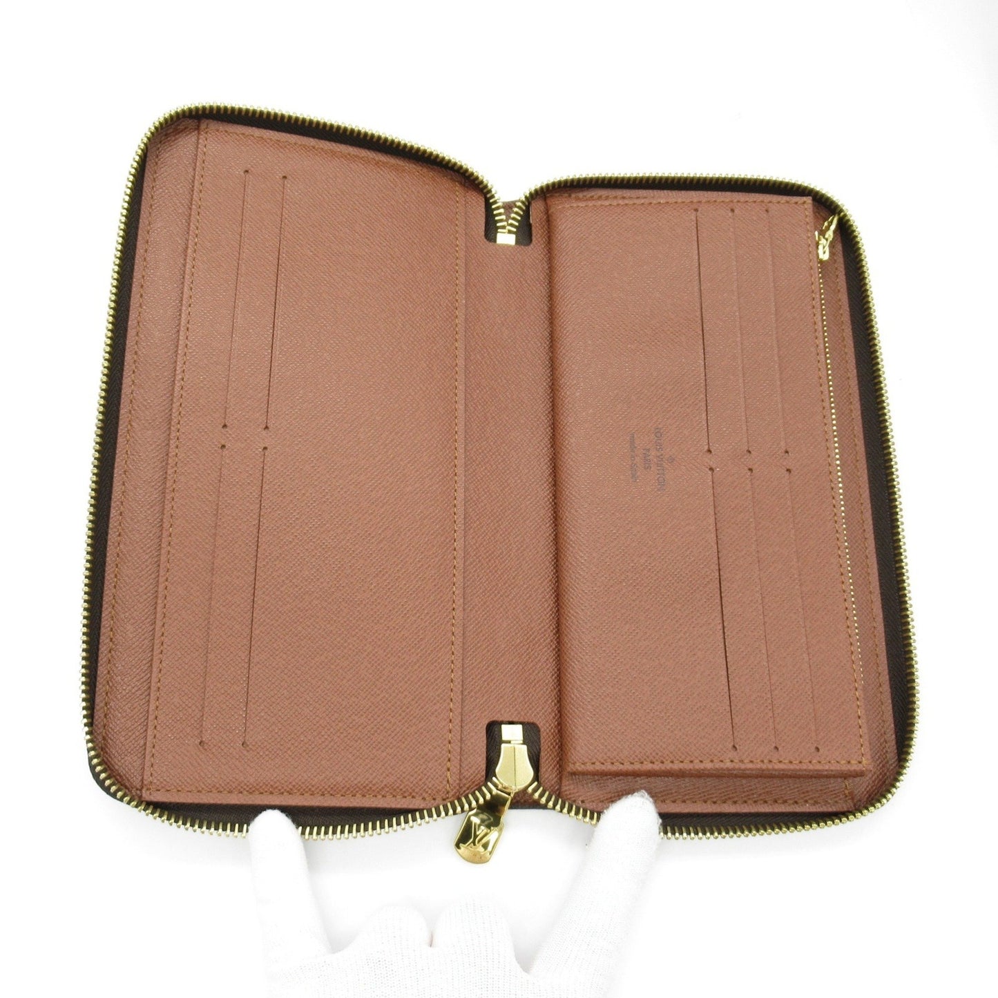 Louis Vuitton Zippy organizer, Brown, Canvas, wallet