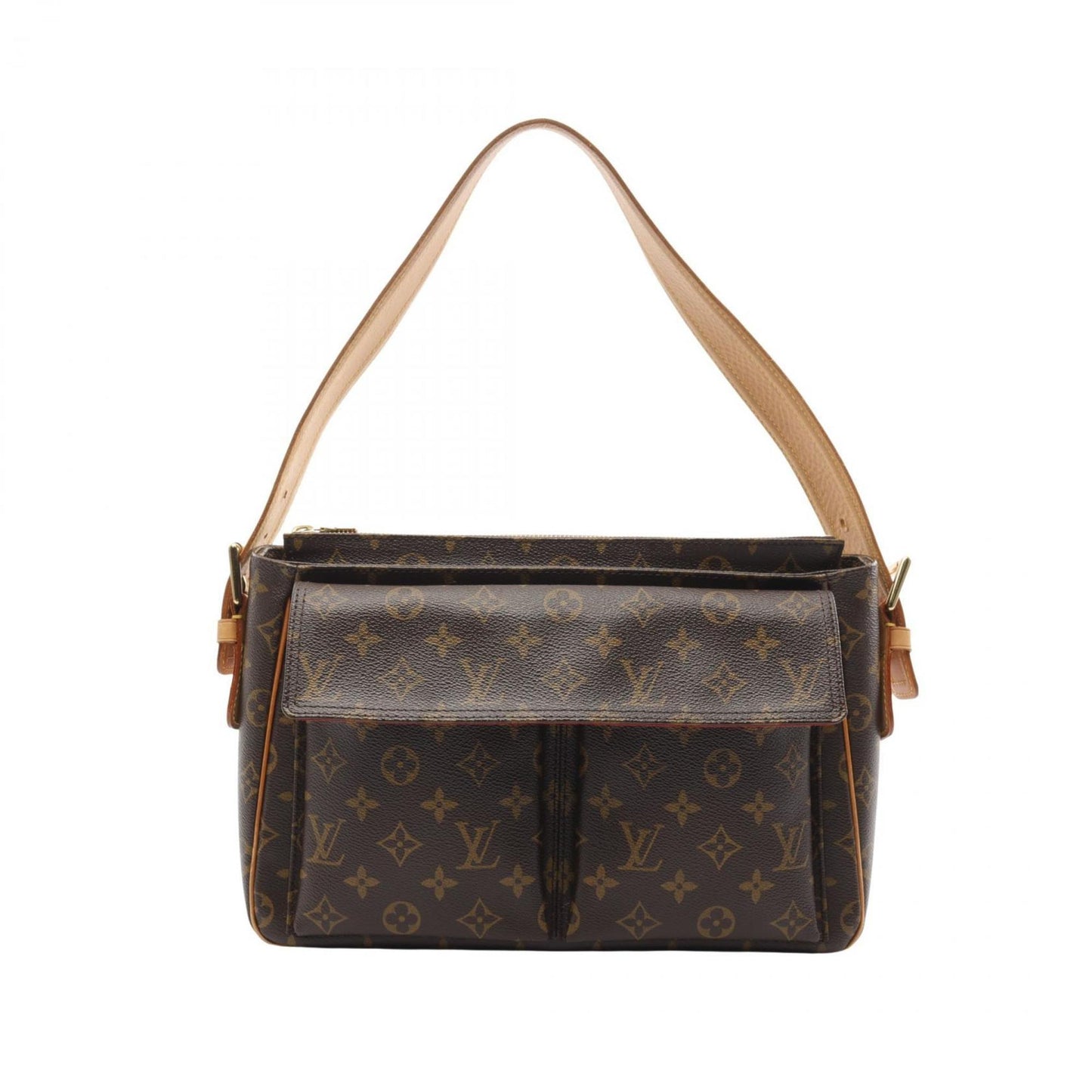 Louis Vuitton Viva Cité, Brown, Canvas, shoulder