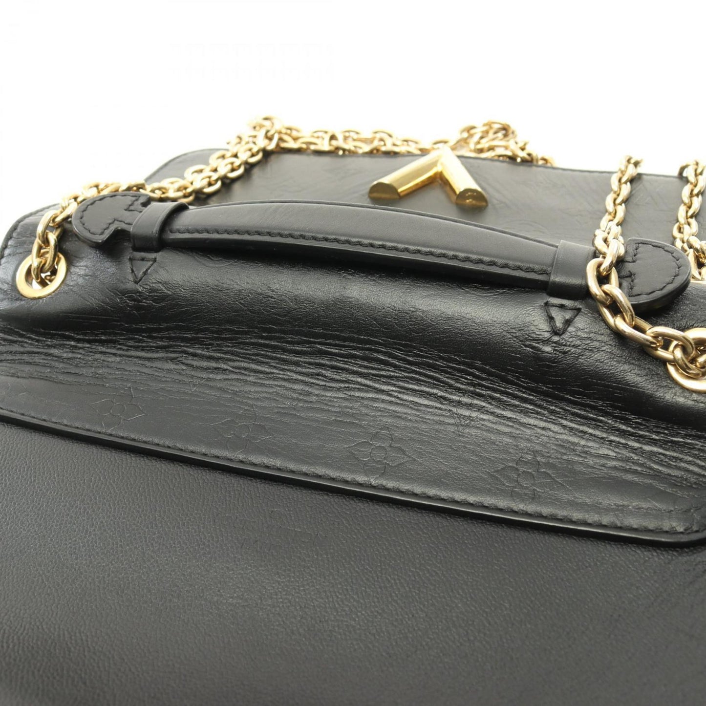 Louis Vuitton Very Chain, Black, Leather, shoulder