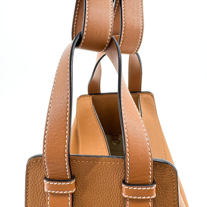 Loewe Hammock Leather, Brown, Leather, Handbag