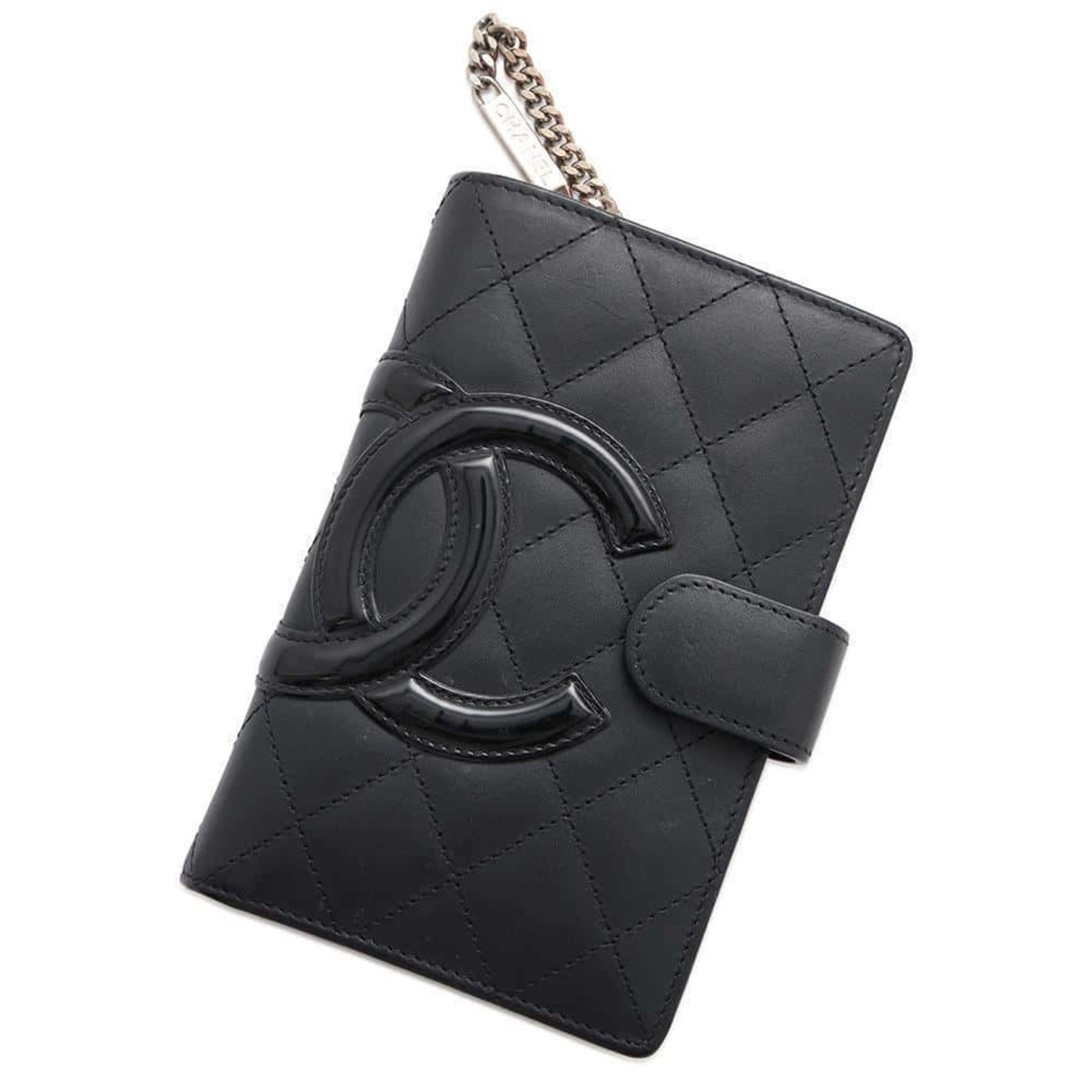 Chanel Cambon, Black, Leather, wallet