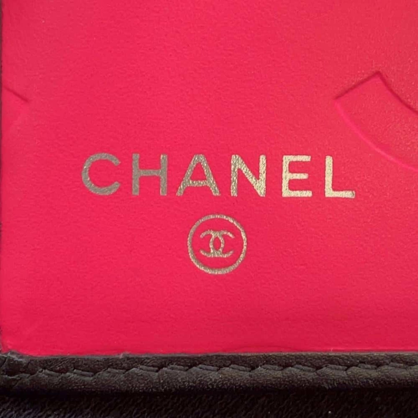 Chanel Cambon, Black, Leather, wallet