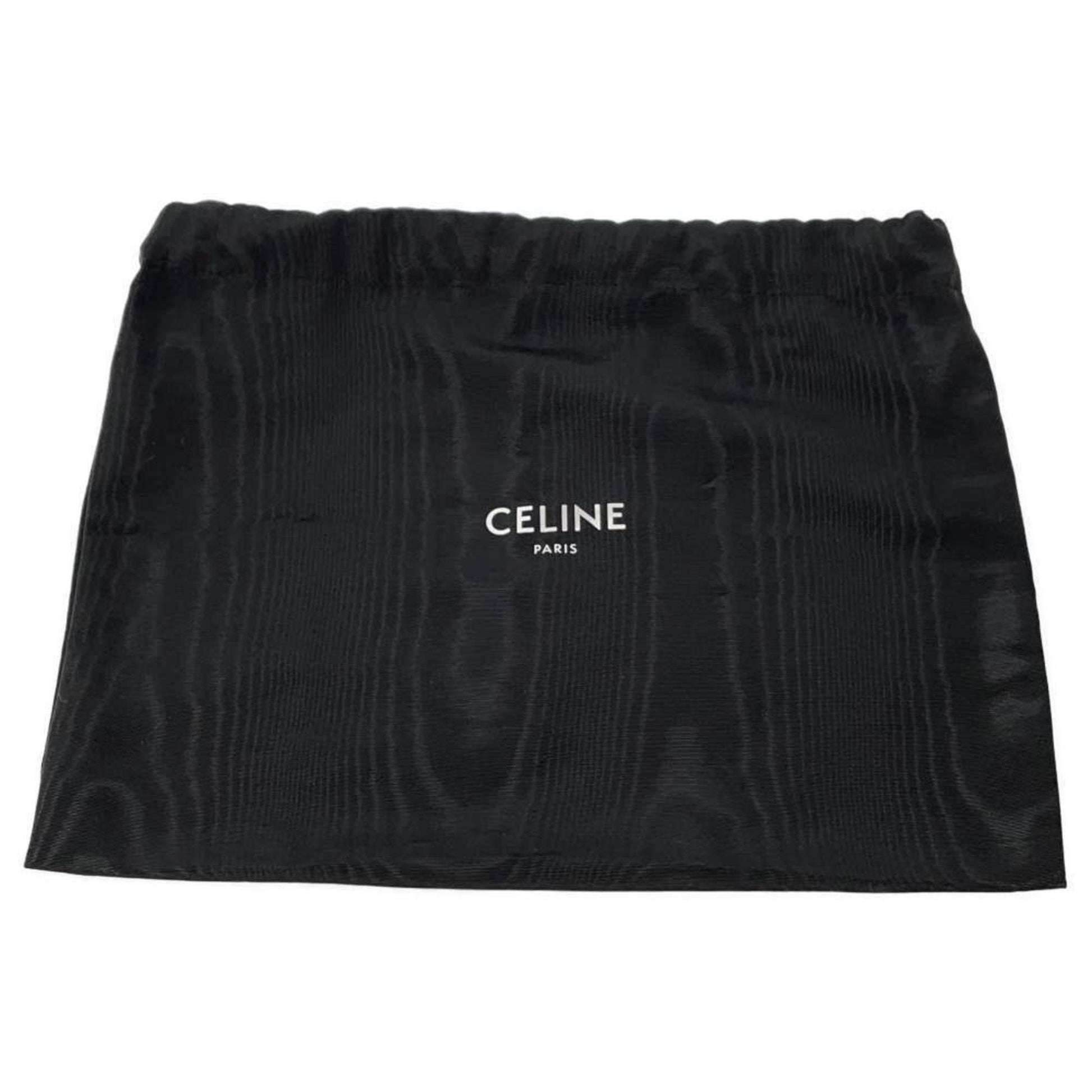 Céline Besace, Black, Leather, shoulder