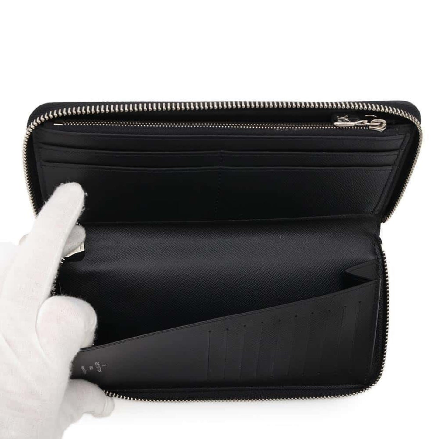 Louis Vuitton Zippy Wallet Vertical, Black, Leather, wallet