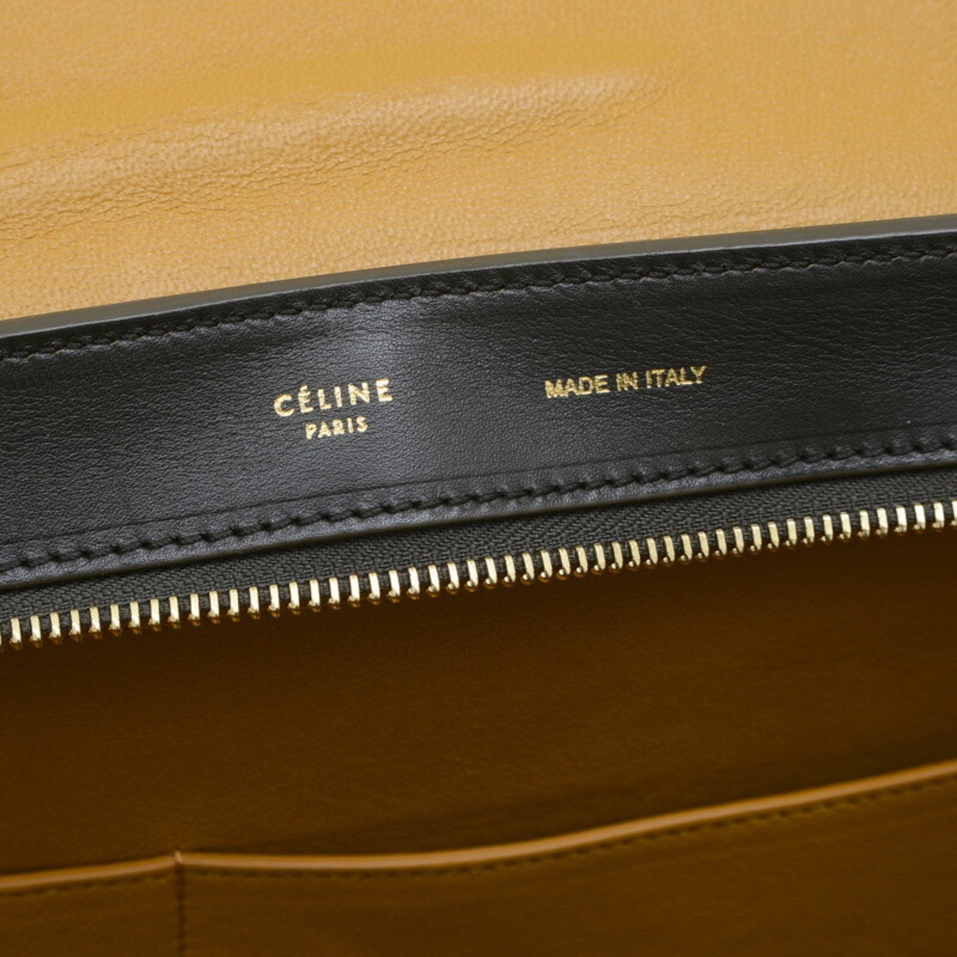 Céline Trapèze, Black, Leather, shopper