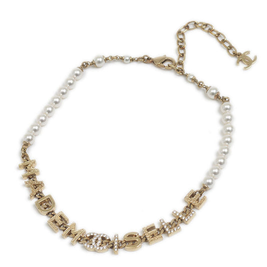 Chanel Mademoiselle, Gold, Metal, necklace