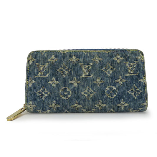 Louis Vuitton Zippy, Blue, Denim - Jeans, wallet