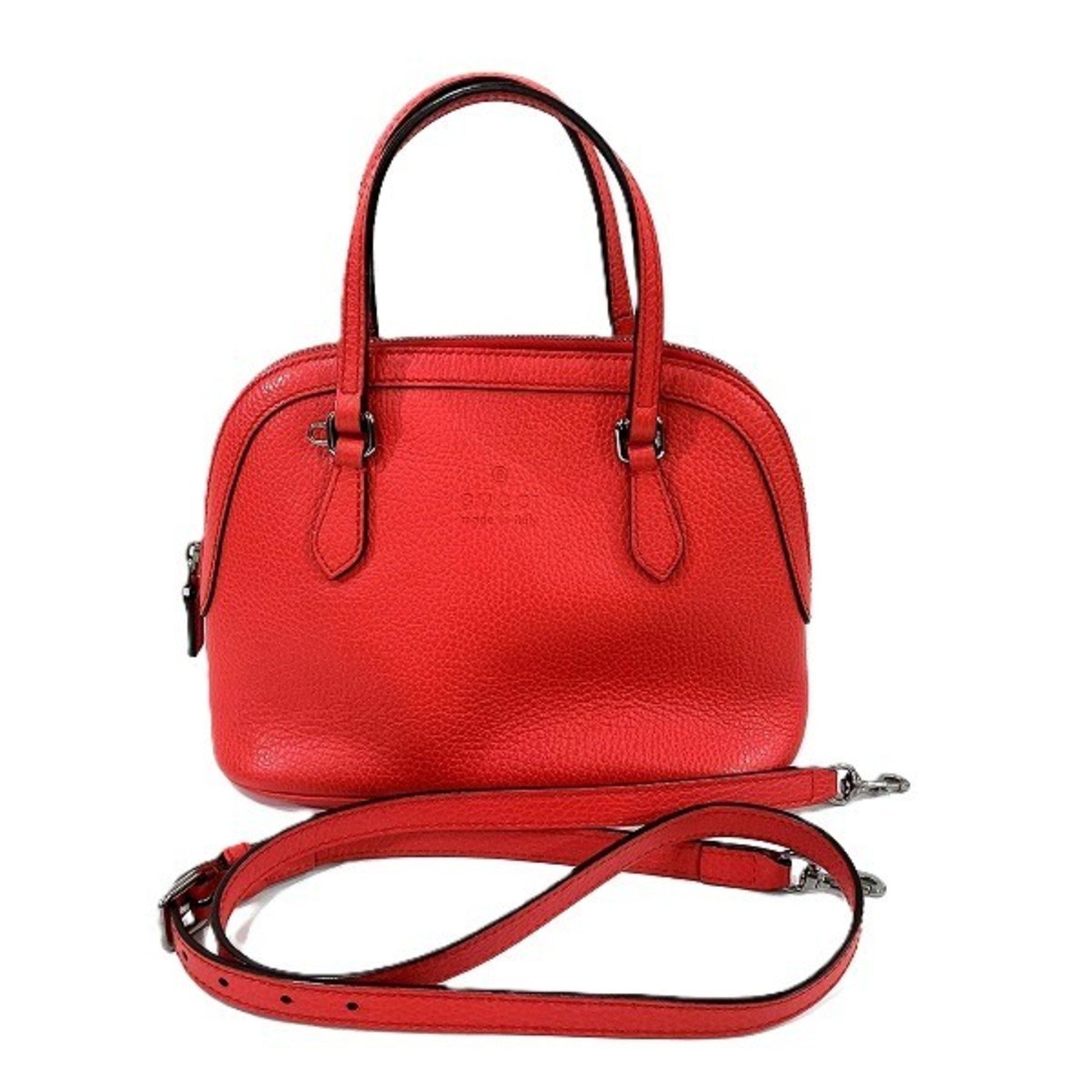 Gucci Dome, Red, Leather, handbag