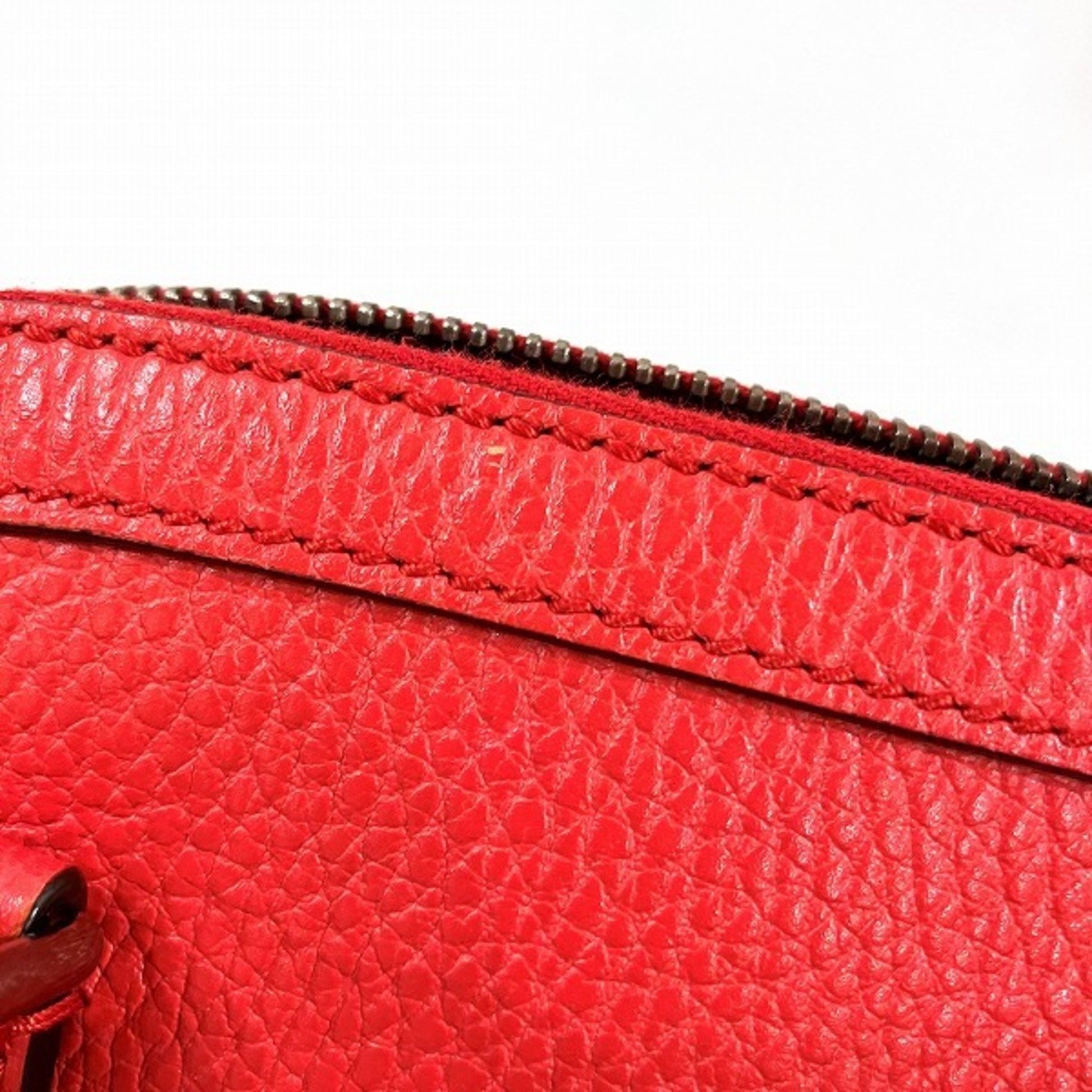 Gucci Dome, Red, Leather, handbag