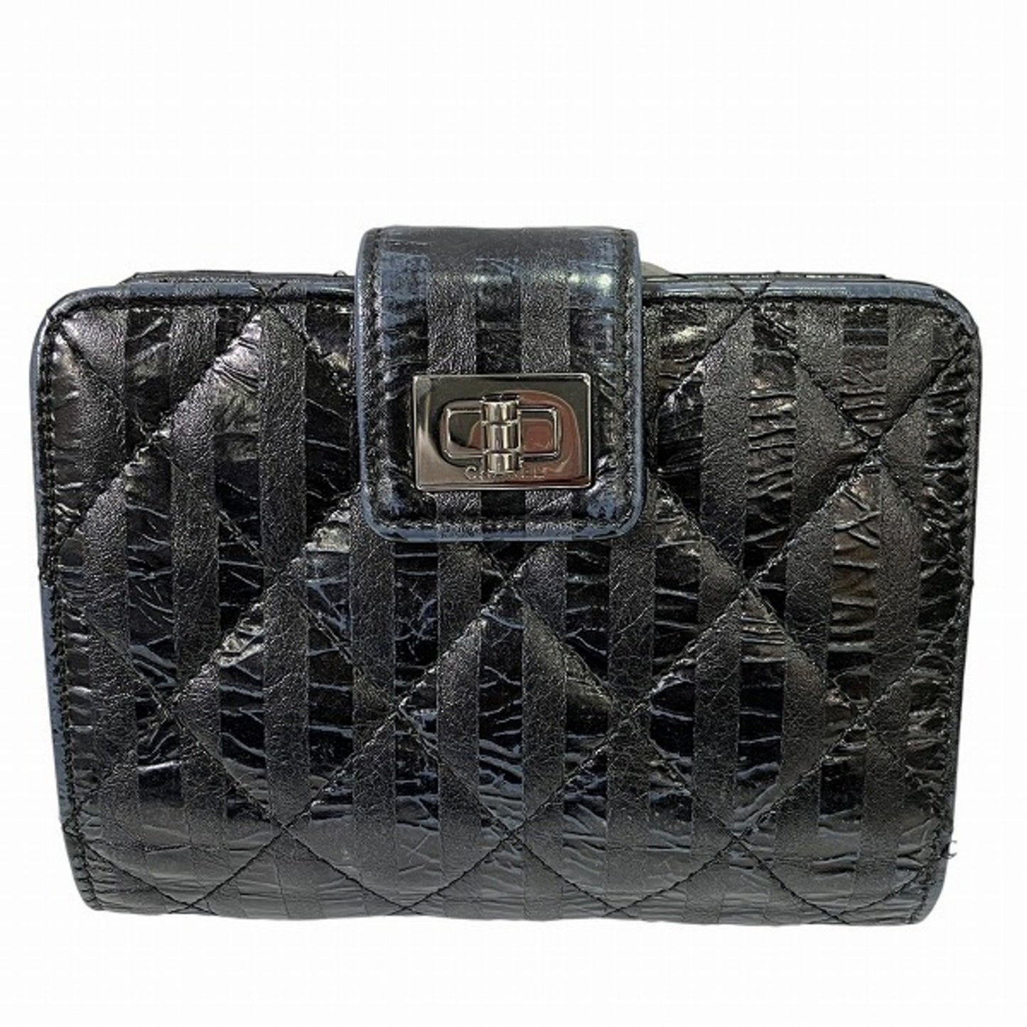 "Chanel 2,55", Black, Leather, wallet