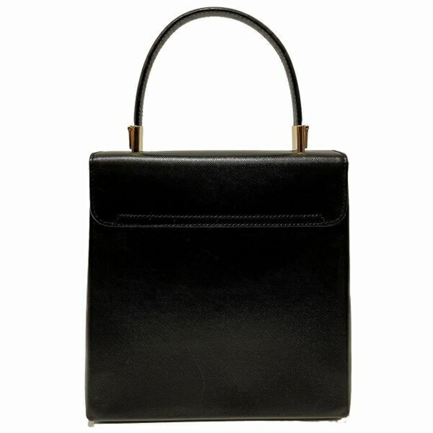 Salvatore Ferragamo Gancini, Black, Leather, handbag