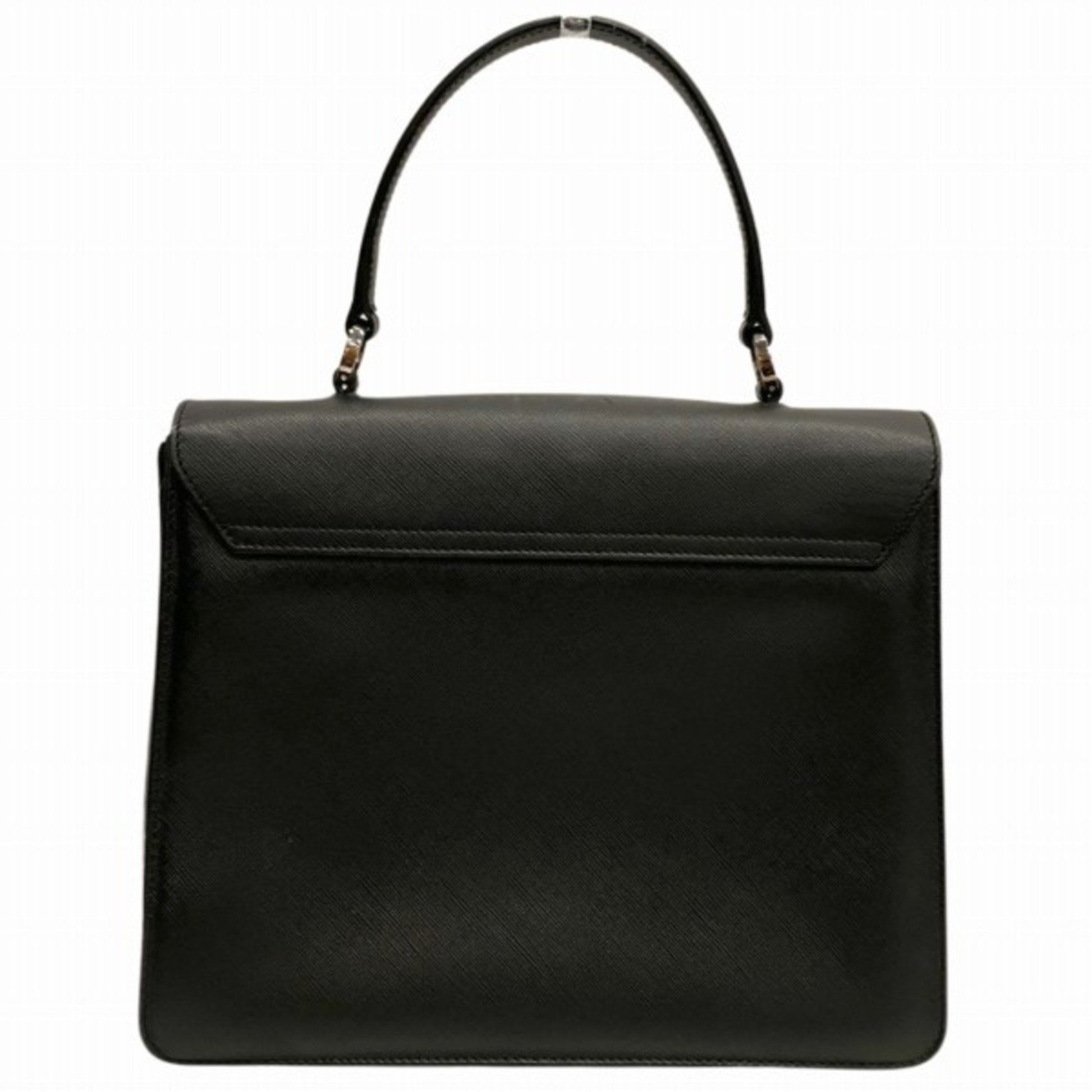 Salvatore Ferragamo Gancini, Black, Leather, handbag