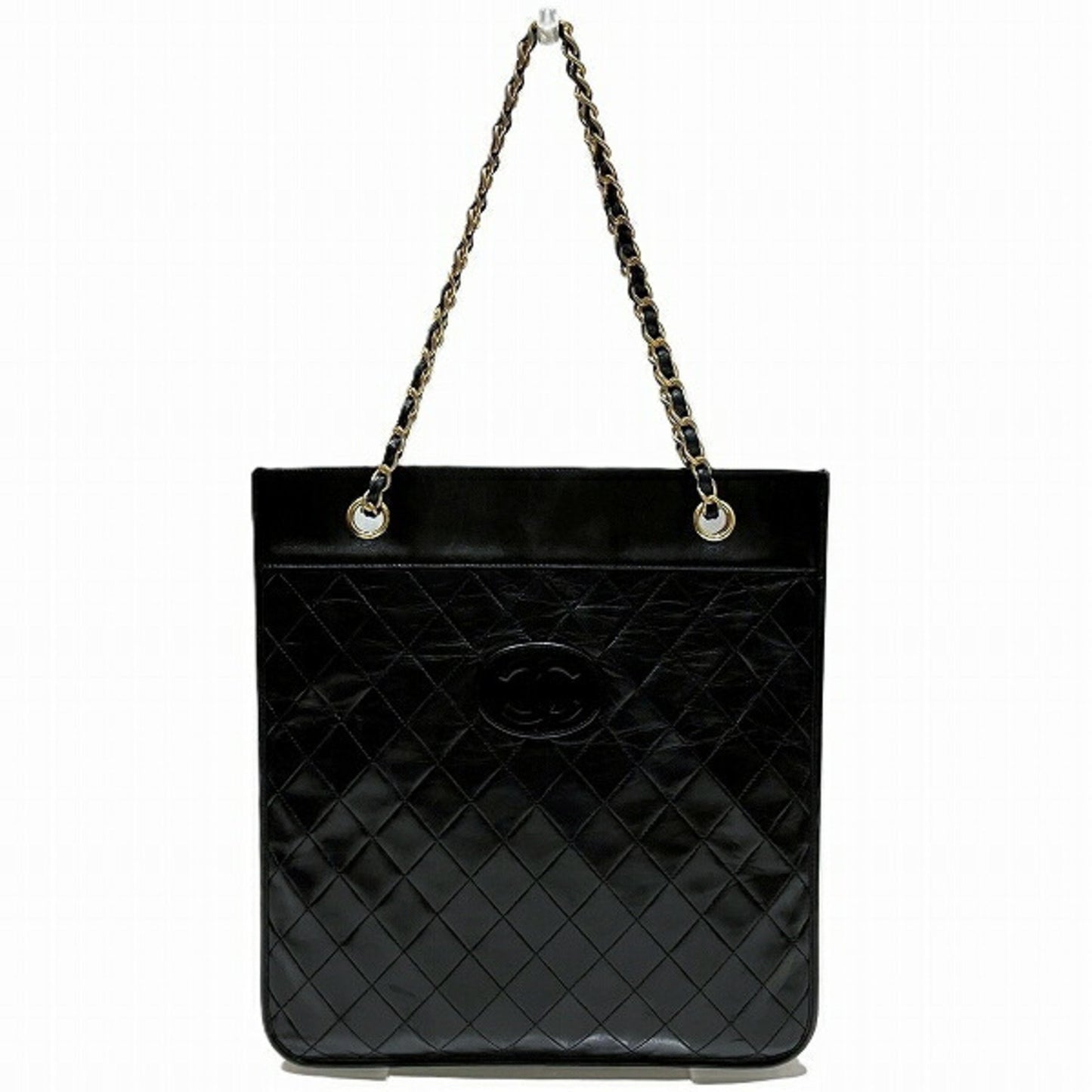 Chanel Coco Mark, Black, Leather, shoulder