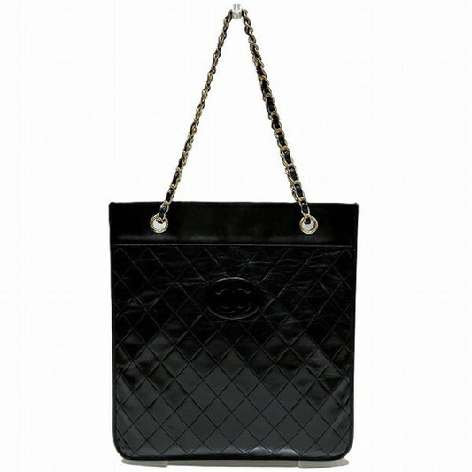 Chanel Coco Mark, Black, Leather, shoulder