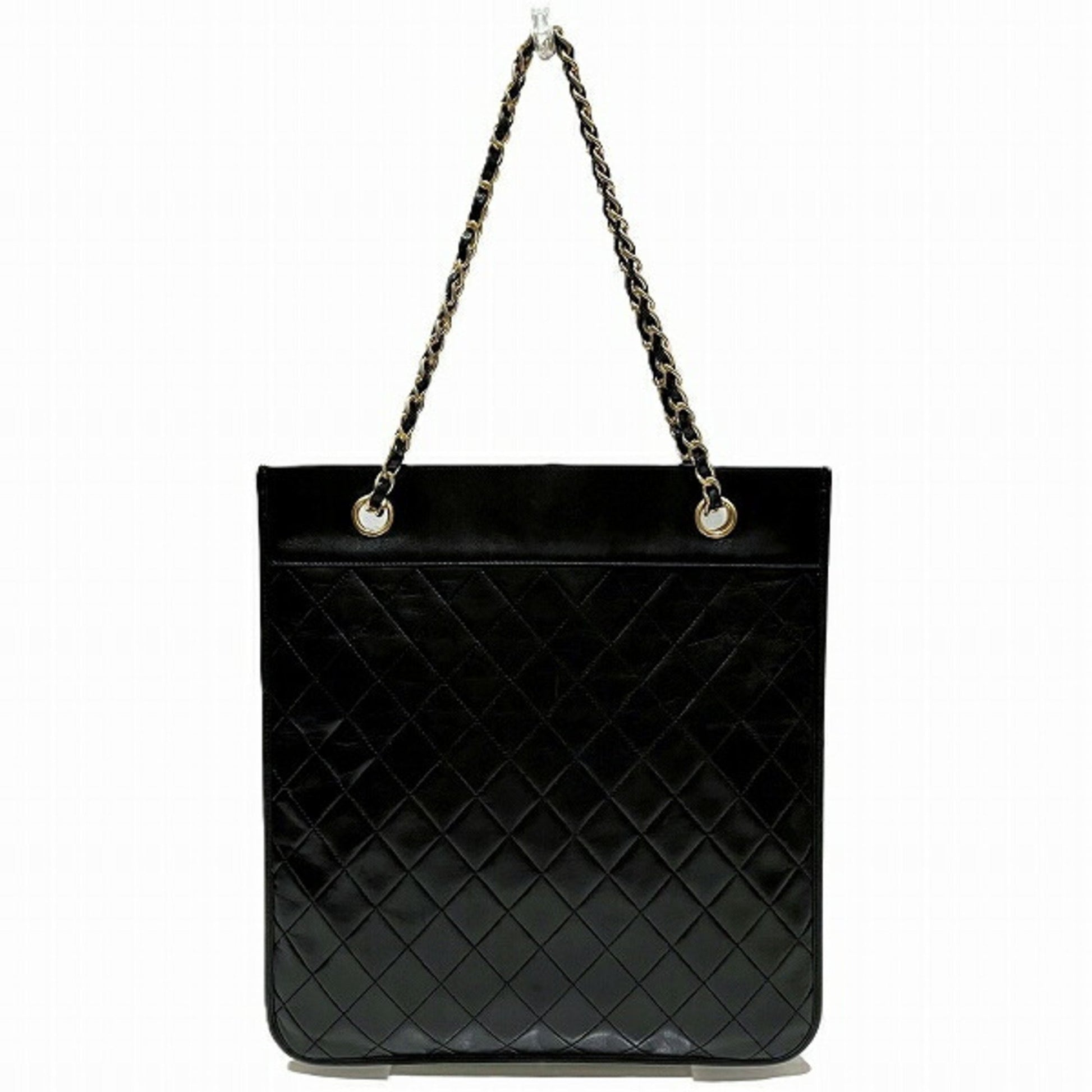 Chanel Coco Mark, Black, Leather, shoulder