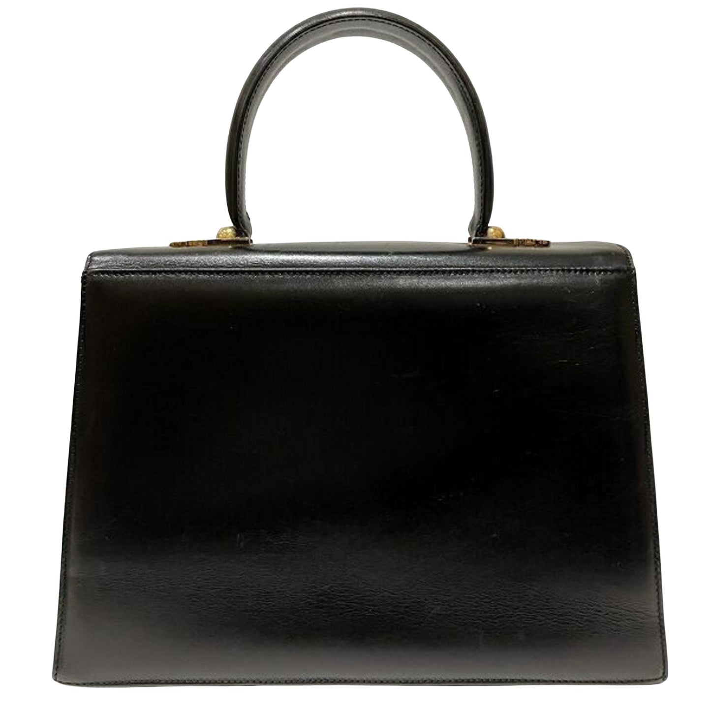 Salvatore Ferragamo Gancini, Black, Leather, handbag