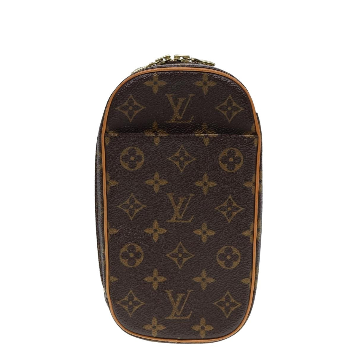 Louis Vuitton Pochette Gange Monogram Canvas, Brown, Canvas, Clutch