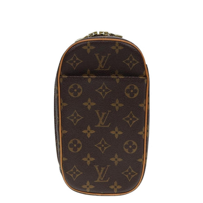 Louis Vuitton Pochette Gange Monogram Canvas, Brown, Canvas, Clutch