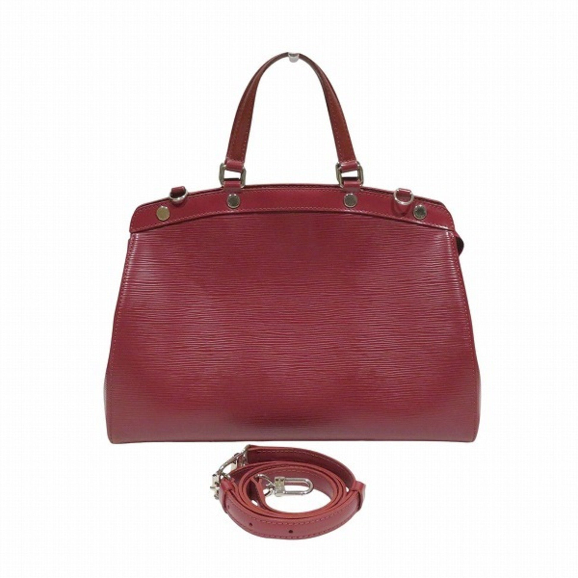 Louis Vuitton Brea, Red, Leather, handbag