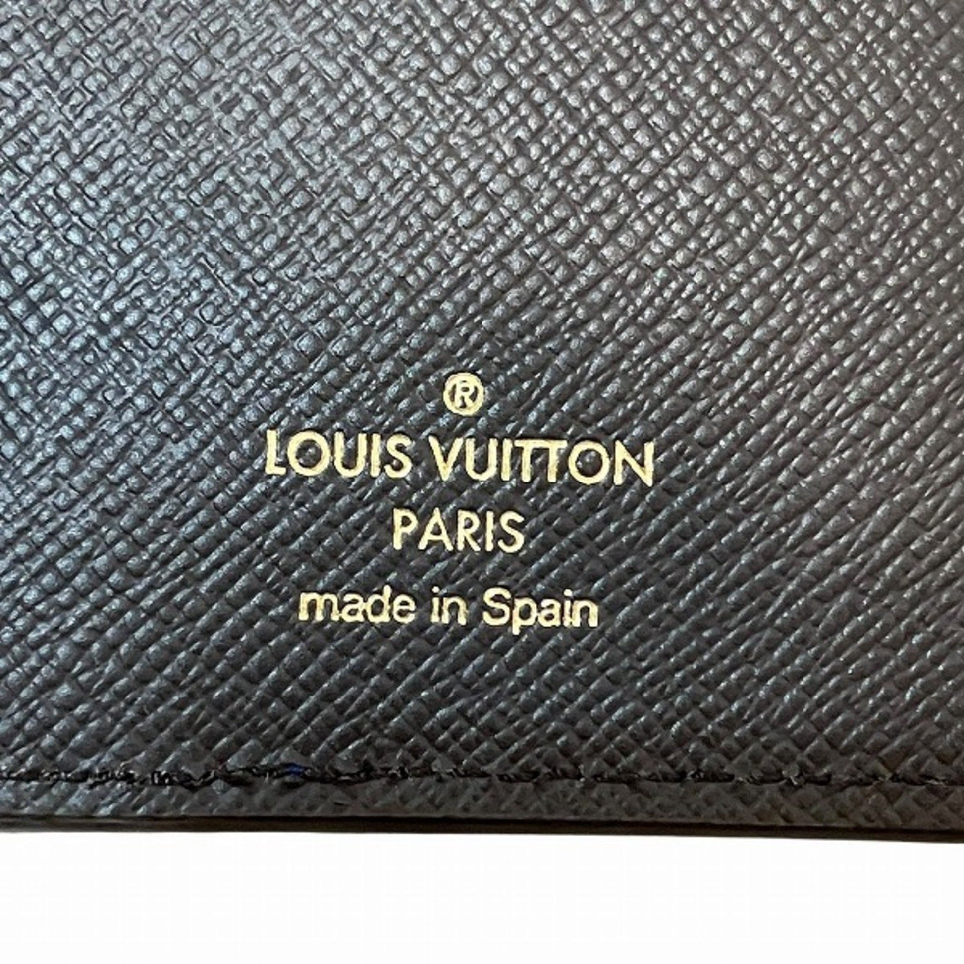 Louis Vuitton Brazza, Blue, Canvas, wallet