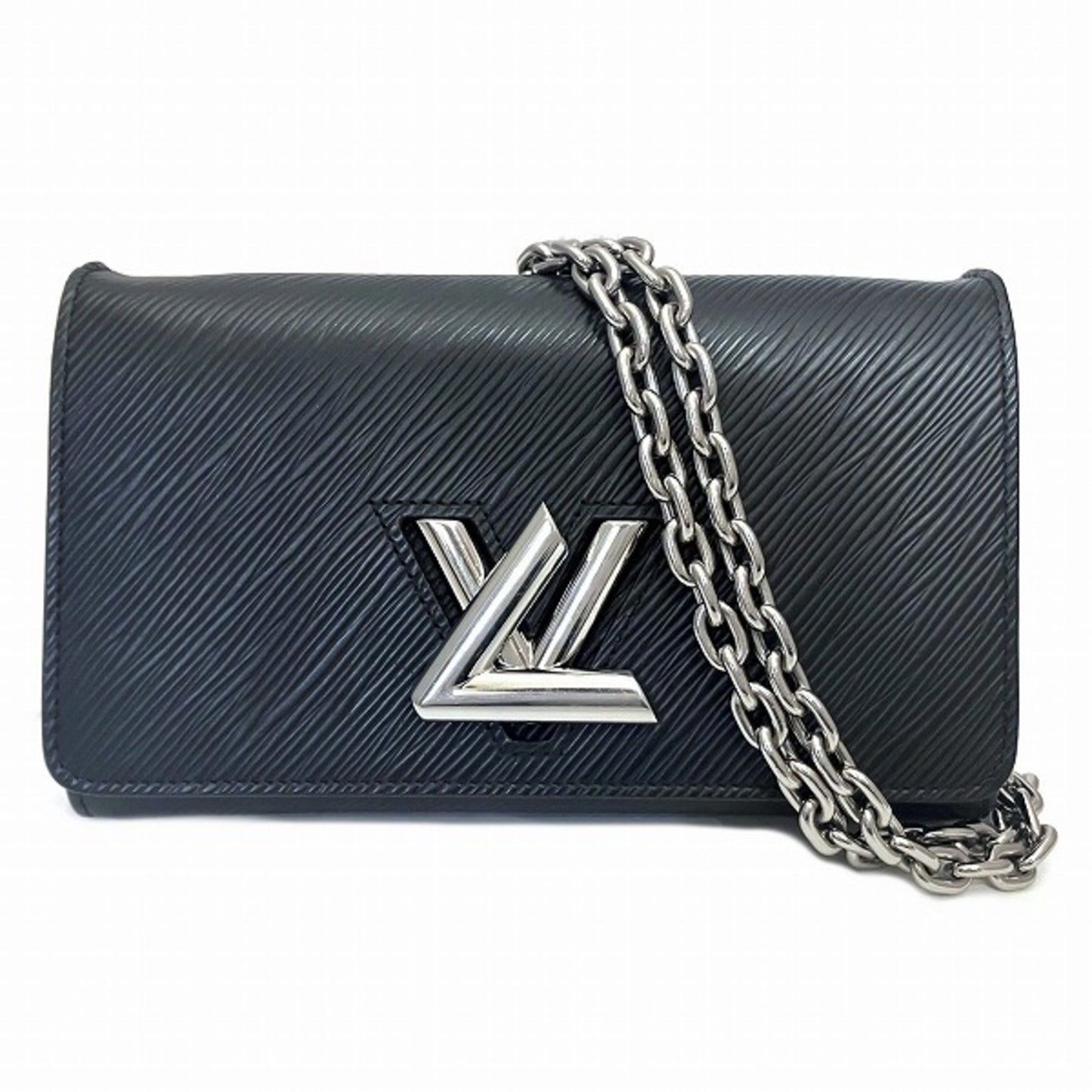 Louis Vuitton Twist, Black, Leather, shoulder