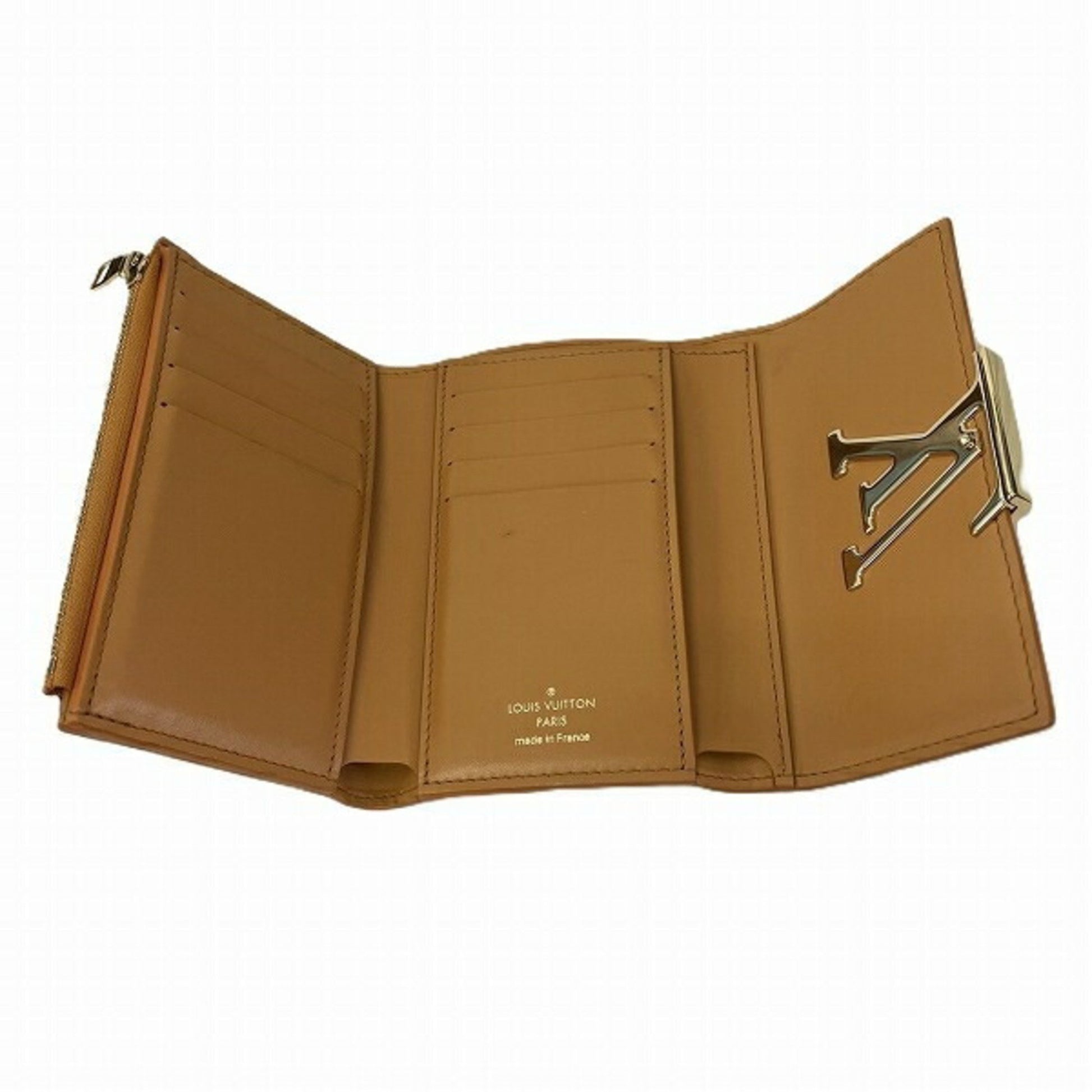 Louis Vuitton Portefeuille capucines, Camel, Leather, wallet