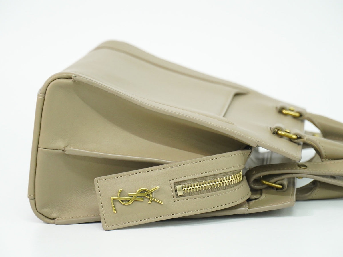 Saint Laurent East Side Smooth Leather, Beige, Leather, Tote Bag