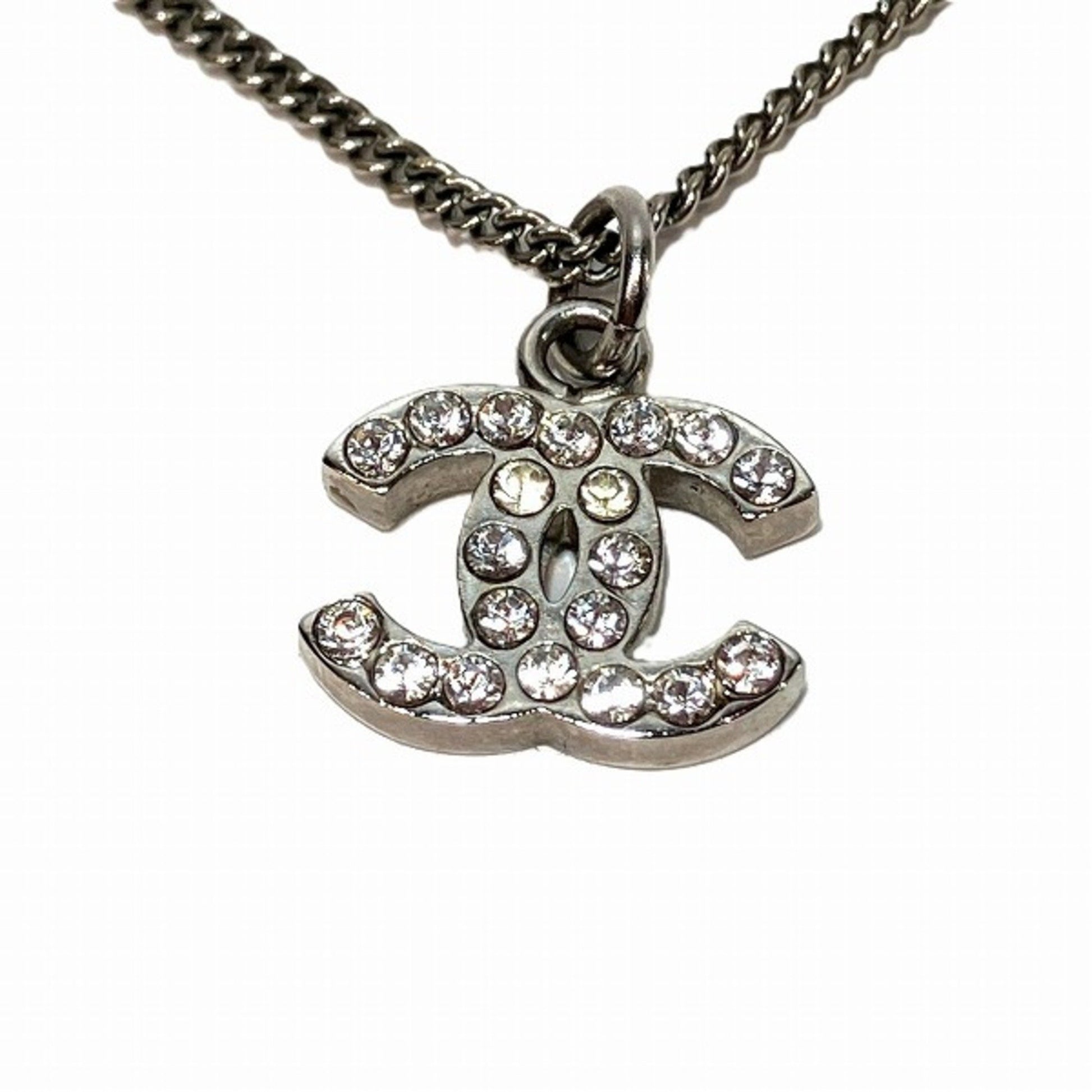 Chanel Coco Mark, Silver, Metal, necklace