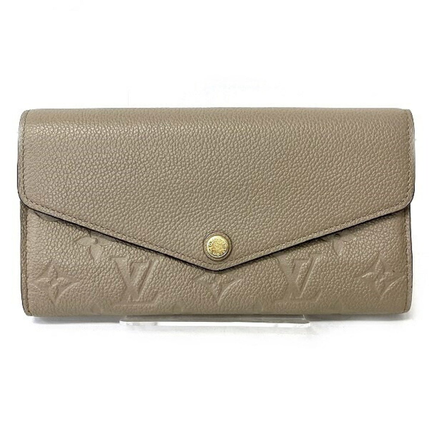 Louis Vuitton Portefeuille Sarah, Beige, Leather, wallet