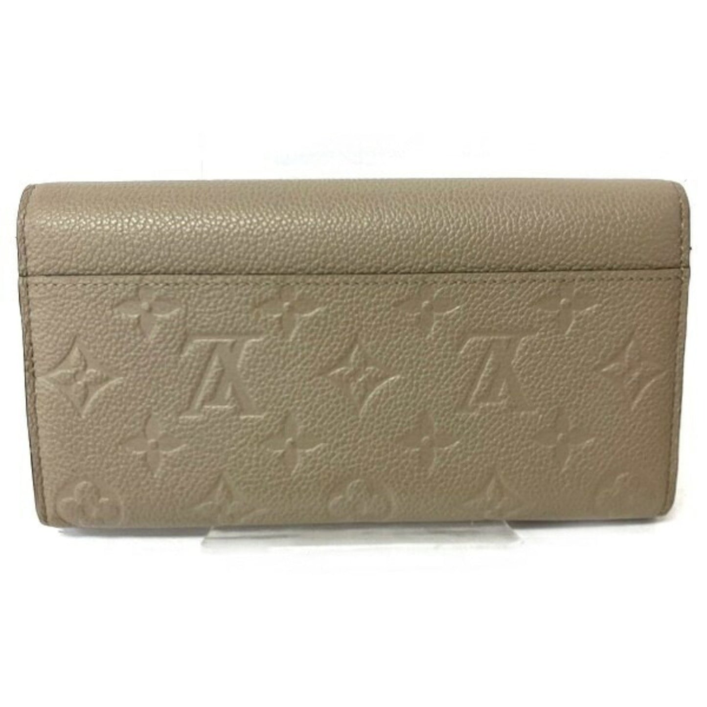 Louis Vuitton Portefeuille Sarah, Beige, Leather, wallet