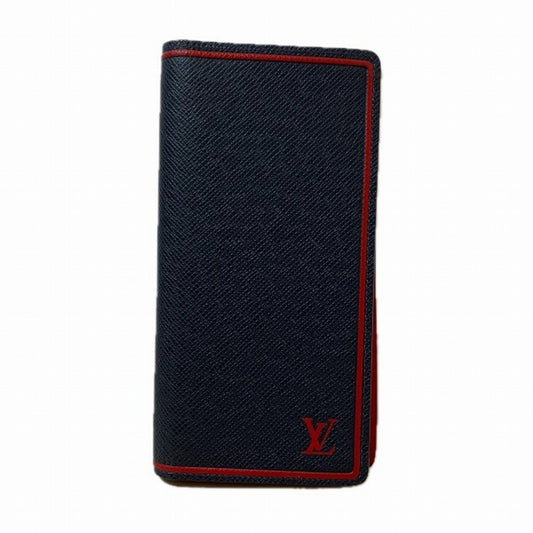 Louis Vuitton Taiga, Navy, Leather, wallet