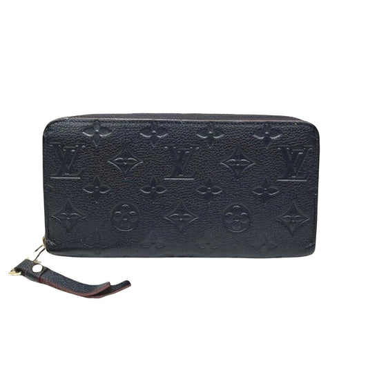 Louis Vuitton Portefeuille zippy, Navy, Leather, wallet