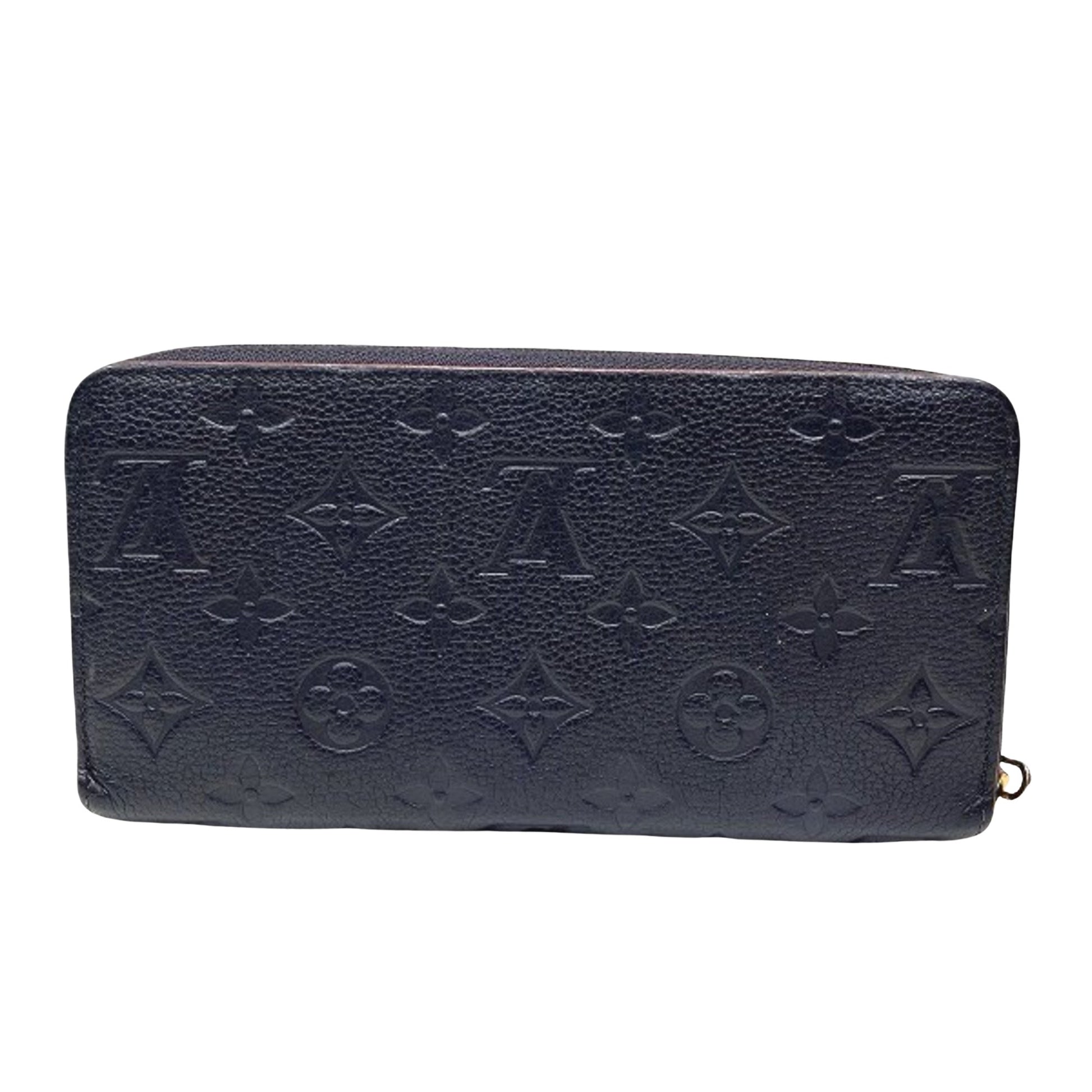 Louis Vuitton Portefeuille zippy, Navy, Leather, wallet