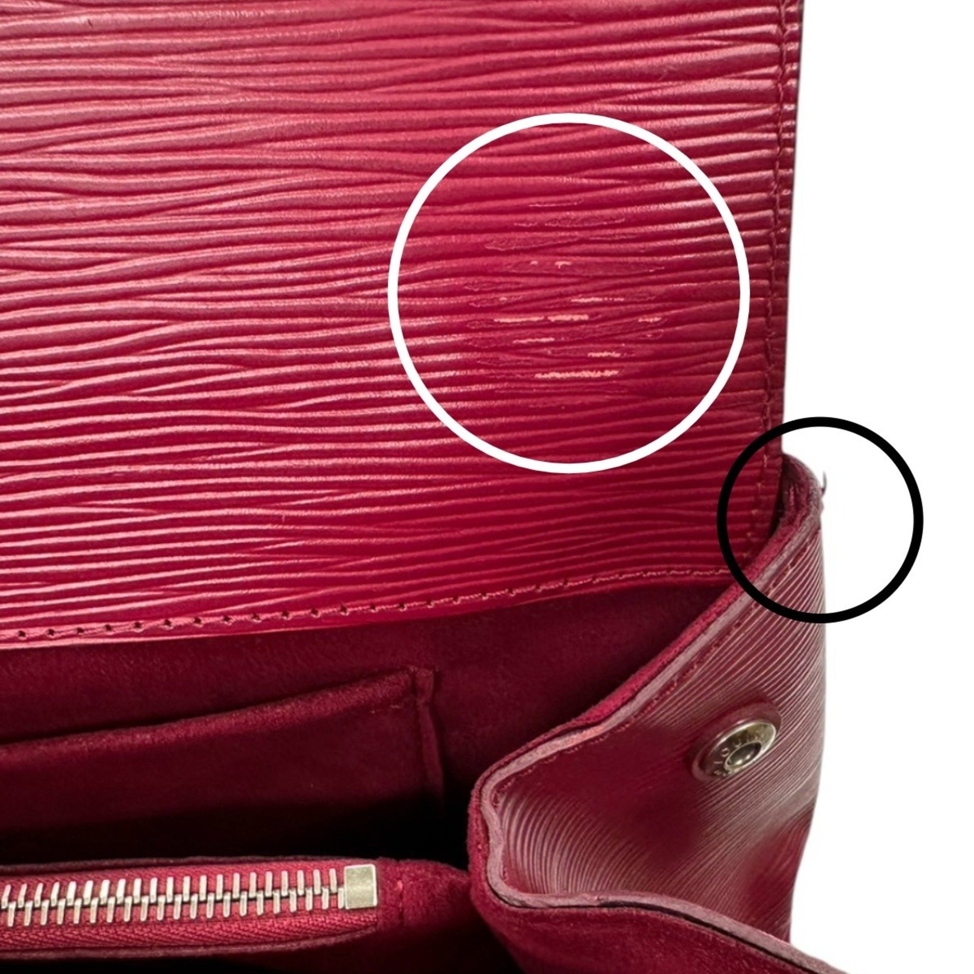 Louis Vuitton Marly, Red, Leather, shoulder
