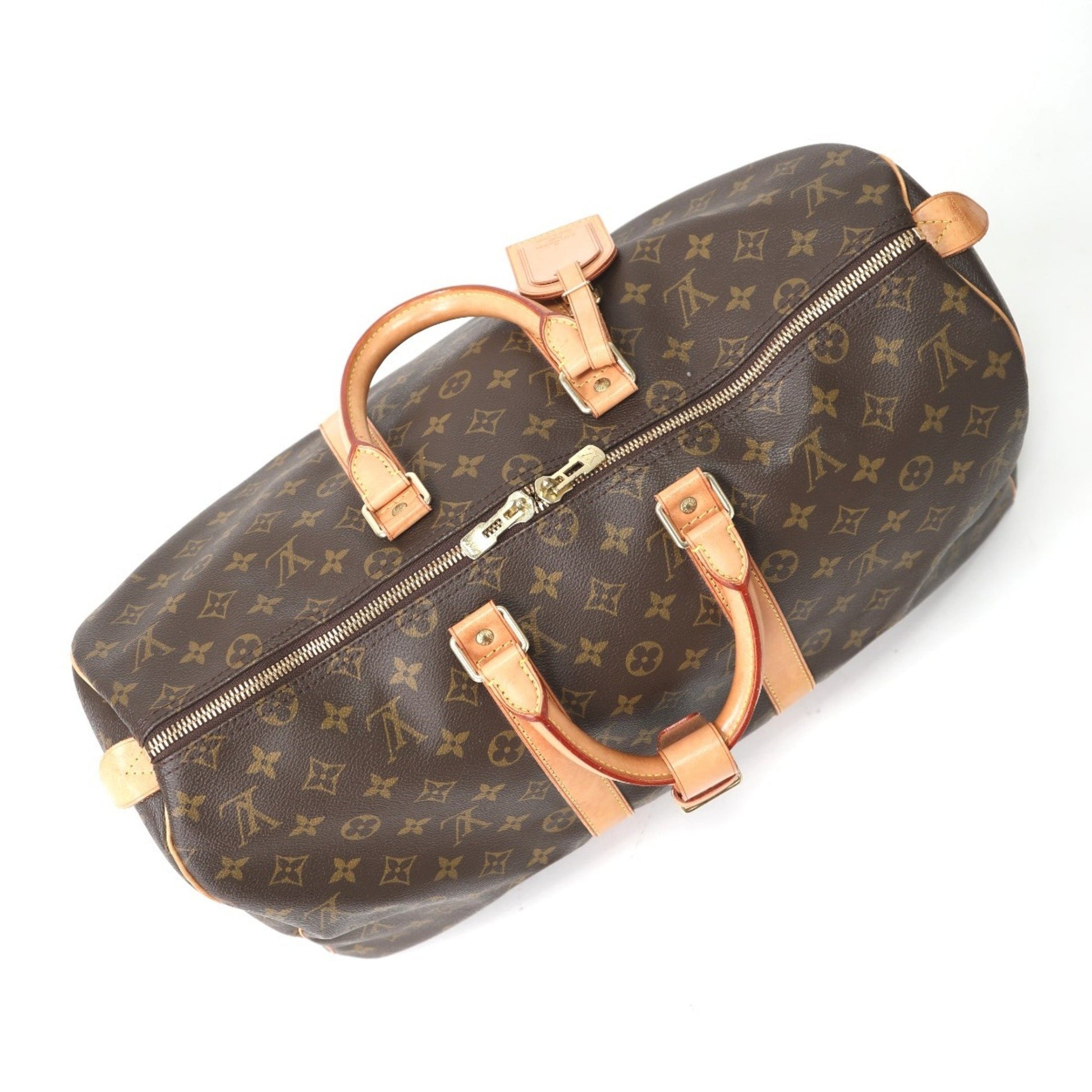 Louis Vuitton Keepall 45, Brown, Canvas, travel