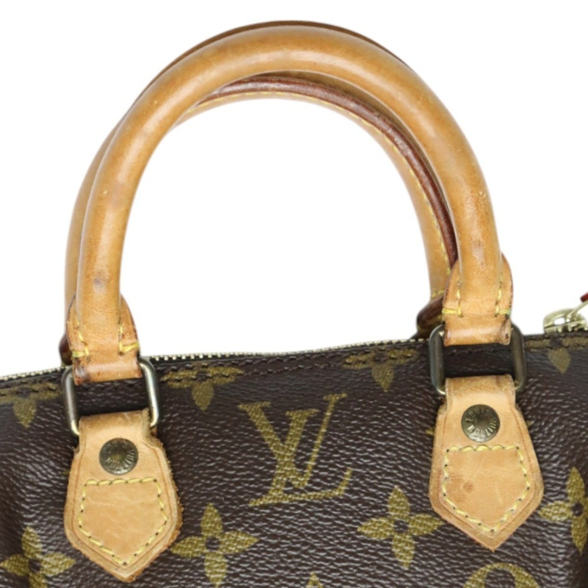 Louis Vuitton Mini speedy, Brown, Canvas, briefcase