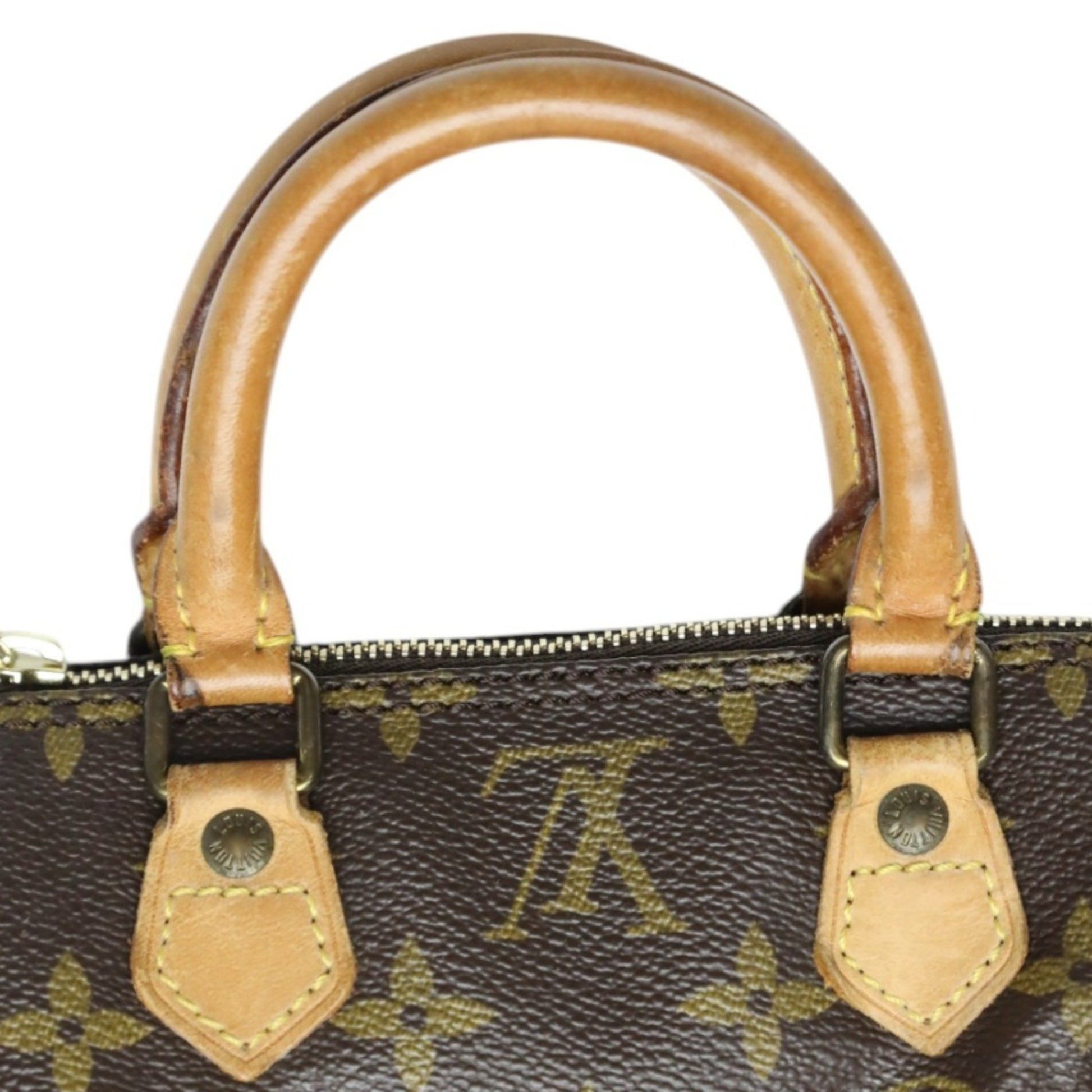 Louis Vuitton Mini speedy, Brown, Canvas, briefcase