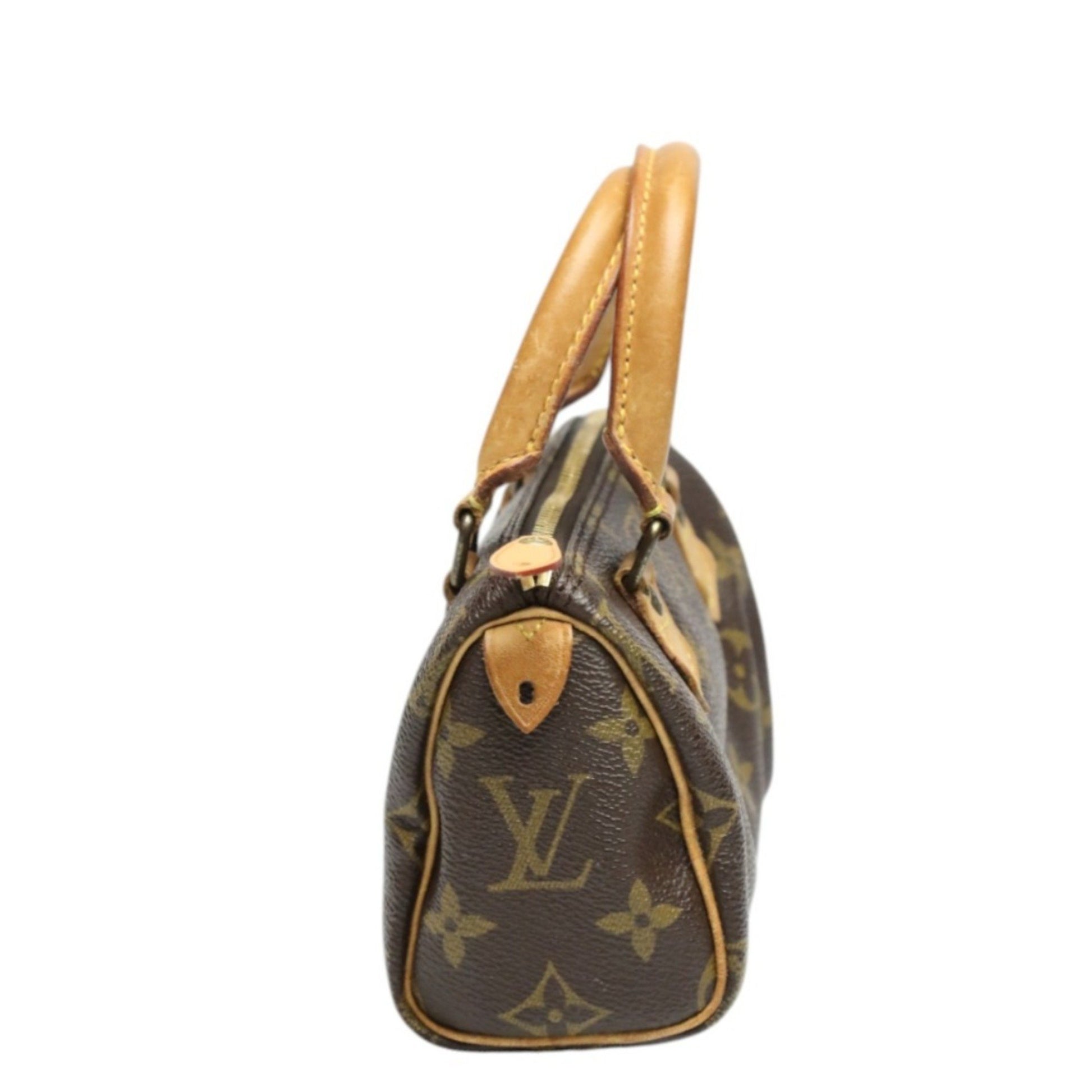 Louis Vuitton Mini speedy, Brown, Canvas, briefcase