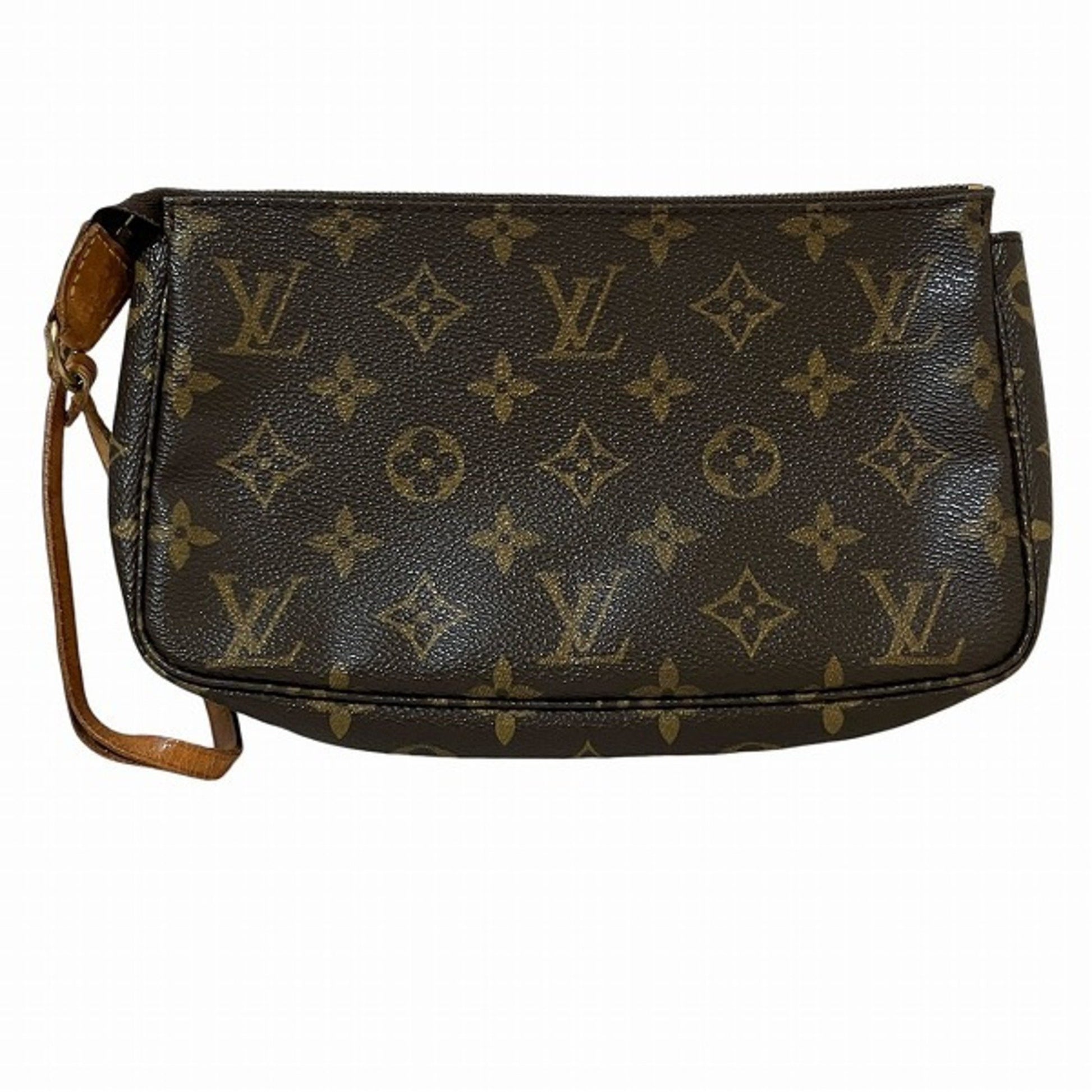 Louis Vuitton Pochette Accessoire, Brown, Canvas, clutch