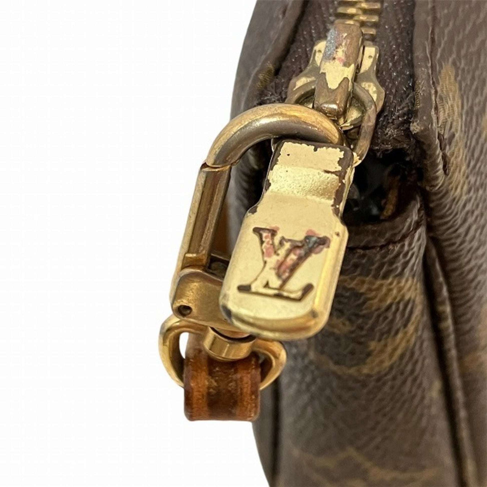 Louis Vuitton Pochette Accessoire, Brown, Canvas, clutch